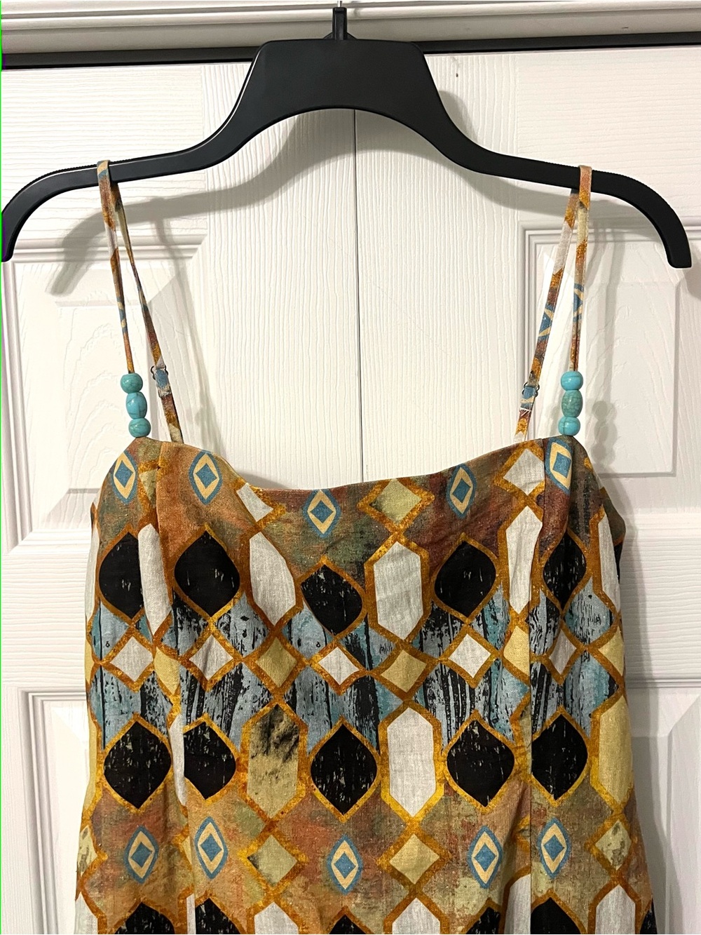 Christian Lacroix Stained Glass Linen Blend Fringe Dress Size Large - Picture 5 of 14
